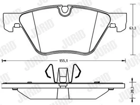 Handler.Part Brake pad set, disc brake JURID 573187JC 2