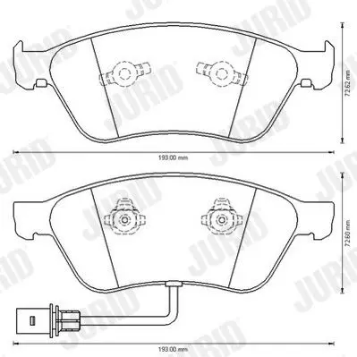 Handler.Part Brake pad set, disc brake JURID 573207J 2