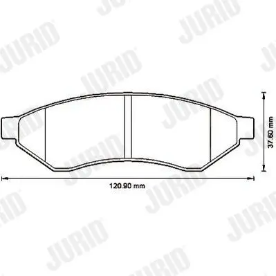 Handler.Part Brake pad set, disc brake JURID 573215J 2