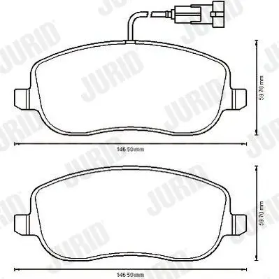 Handler.Part Brake pad set, disc brake JURID 573217J 2