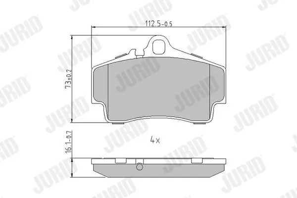 Handler.Part Brake pad set, disc brake JURID 573229J 1