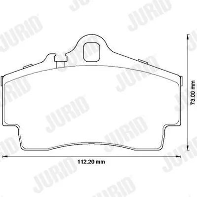 Handler.Part Brake pad set, disc brake JURID 573229JC 2