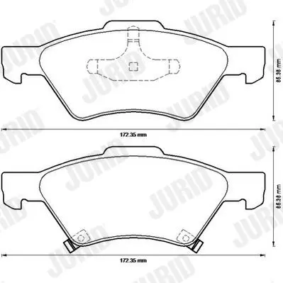 Handler.Part Brake pad set, disc brake JURID 573238J 2