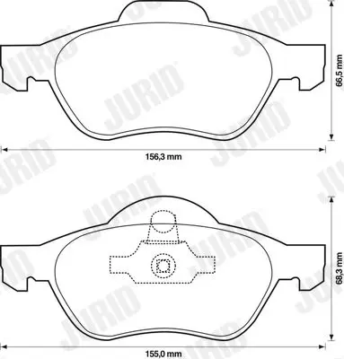 Handler.Part Brake pad set, disc brake JURID 573243JC 2