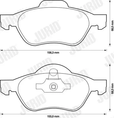 Handler.Part Brake pad set, disc brake JURID 573244J 2