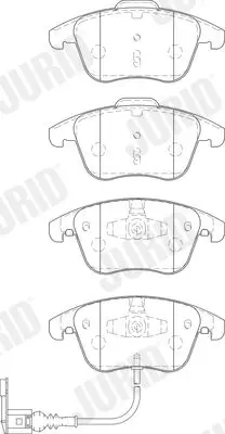 Handler.Part Brake pad set, disc brake JURID 573246J 2