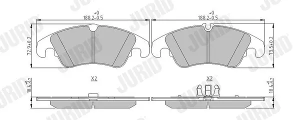 Handler.Part Brake pad set, disc brake JURID 573247J 1