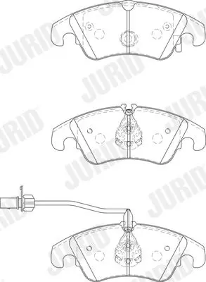 Handler.Part Brake pad set, disc brake JURID 573247JC 2