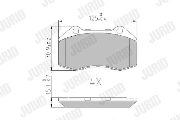 Handler.Part Brake pad set, disc brake JURID 573253J 1