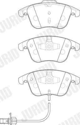 Handler.Part Brake pad set, disc brake JURID 573258JC 2