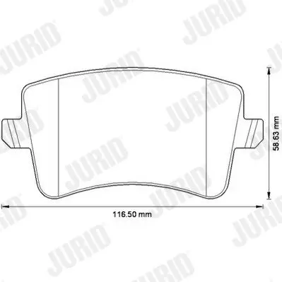 Handler.Part Brake pad set, disc brake JURID 573259JC 2