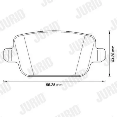 Handler.Part Brake pad set, disc brake JURID 573263JC 2