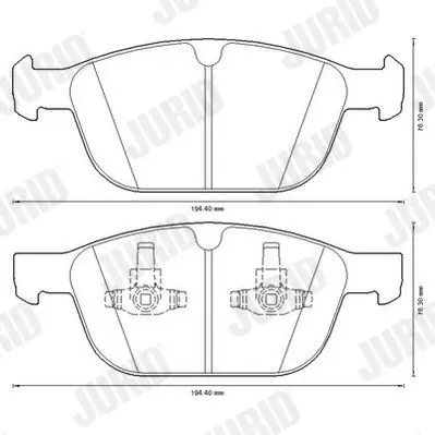 Handler.Part Brake pad set, disc brake JURID 573293JC 2