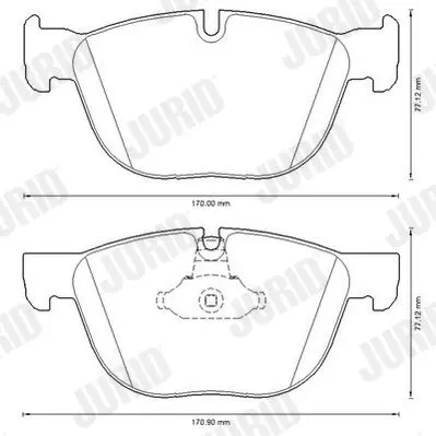 Handler.Part Brake pad set, disc brake JURID 573300J 2