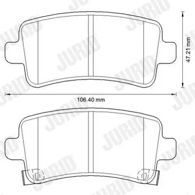 Handler.Part Brake pad set, disc brake JURID 573313JC 2