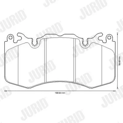 Handler.Part Brake pad set, disc brake JURID 573343J 2