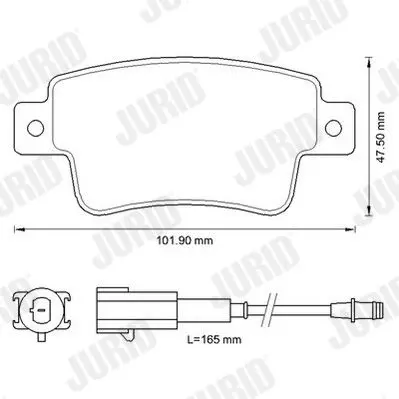 Handler.Part Brake pad set, disc brake JURID 573345J 2