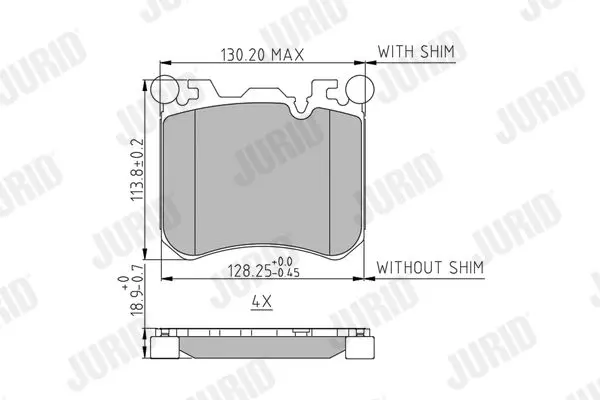 Handler.Part Brake pad set, disc brake JURID 573351J 1