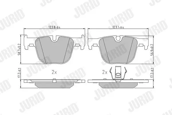 Handler.Part Brake pad set, disc brake JURID 573354J 1