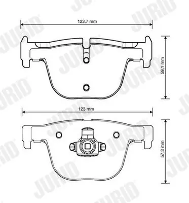 Handler.Part Brake pad set, disc brake JURID 573354JC 2