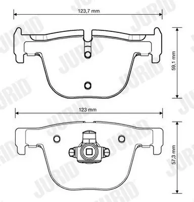 Handler.Part Brake pad set, disc brake JURID 573354JC 3