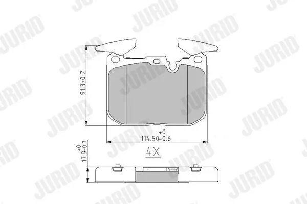 Handler.Part Brake pad set, disc brake JURID 573355J 1