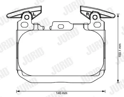 Handler.Part Brake pad set, disc brake JURID 573355JC 1