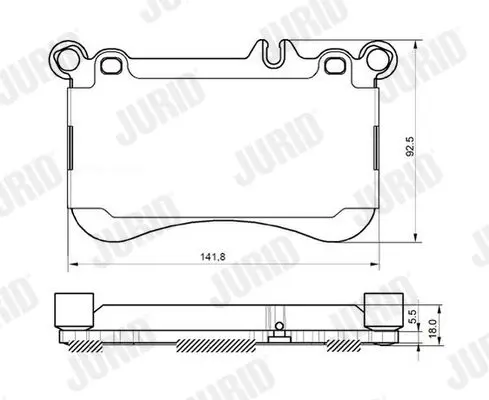 Handler.Part Brake pad set, disc brake JURID 573356J 2