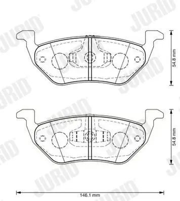 Handler.Part Brake pad set, disc brake JURID 573365J 2