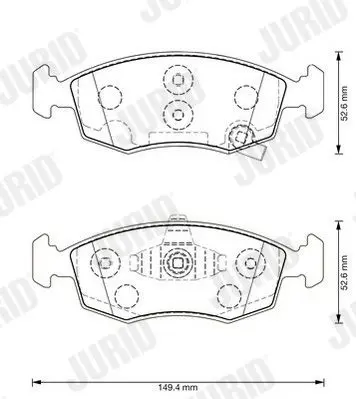 Handler.Part Brake pad set, disc brake JURID 573366J 2