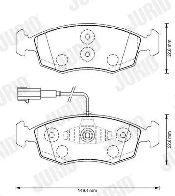 Handler.Part Brake pad set, disc brake JURID 573367J 2