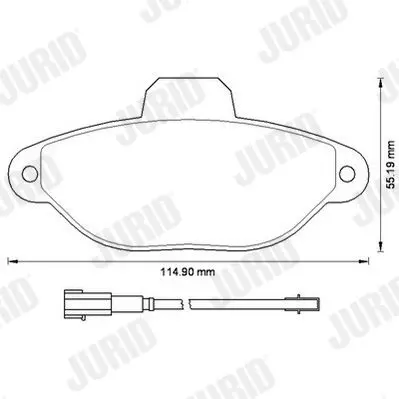 Handler.Part Brake pad set, disc brake JURID 573267J 2