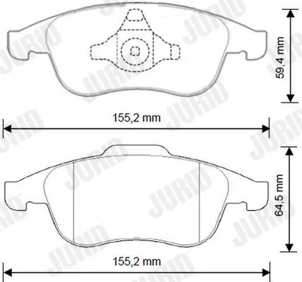 Handler.Part Brake pad set, disc brake JURID 573268JC 2