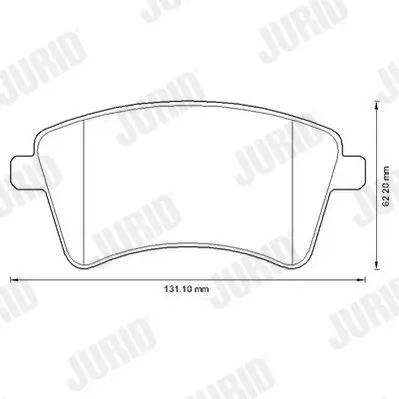 Handler.Part Brake pad set, disc brake JURID 573284JC 2