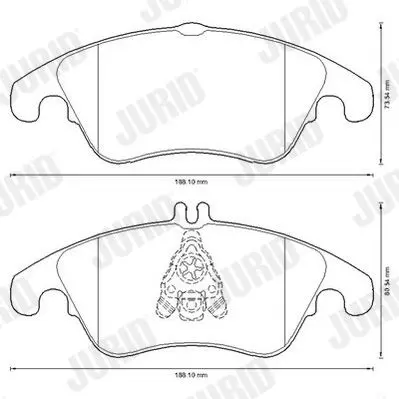 Handler.Part Brake pad set, disc brake JURID 573291JC 2