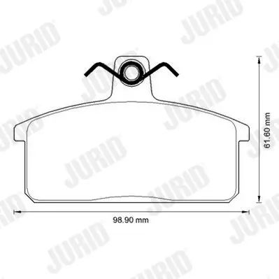 Handler.Part Brake pad set, disc brake JURID 573314J 2