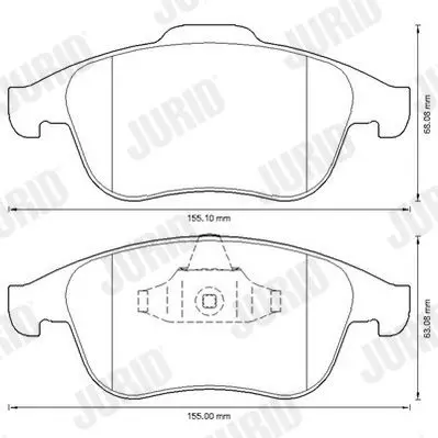 Handler.Part Brake pad set, disc brake JURID 573316J 2