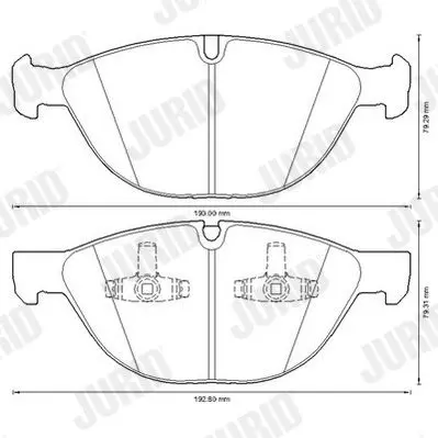 Handler.Part Brake pad set, disc brake JURID 573317J 2