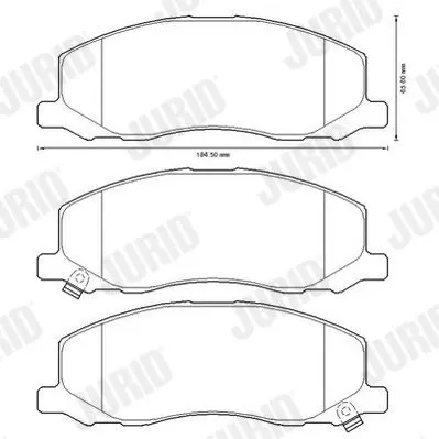 Handler.Part Brake pad set, disc brake JURID 573326JC 1