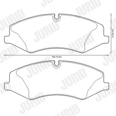 Handler.Part Brake pad set, disc brake JURID 573333JC 2