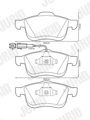 Handler.Part Brake pad set, disc brake JURID 573334J 2