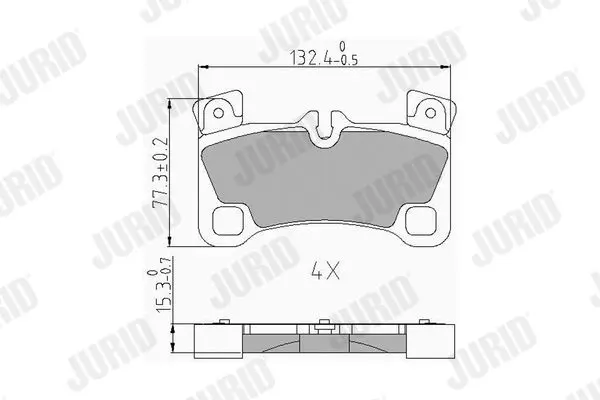 Handler.Part Brake pad set, disc brake JURID 573339J 1