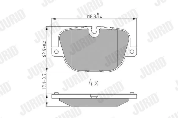 Handler.Part Brake pad set, disc brake JURID 573342J 1