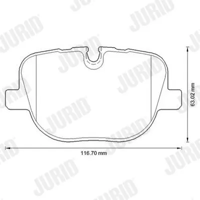 Handler.Part Brake pad set, disc brake JURID 573342JC 2