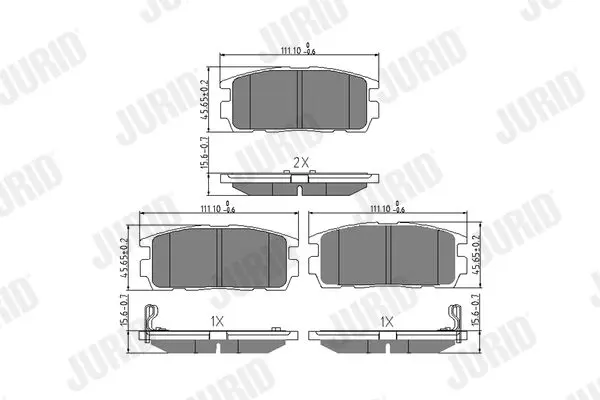 Handler.Part Brake pad set, disc brake JURID 573386J 1