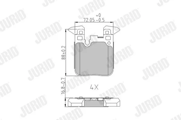 Handler.Part Brake pad set, disc brake JURID 573429J 1