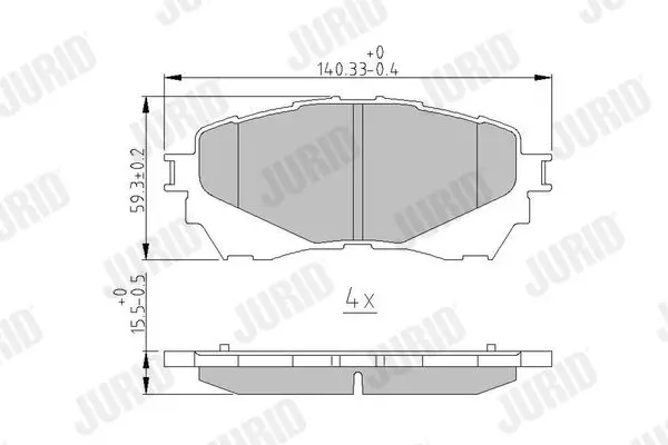 Handler.Part Brake pad set, disc brake JURID 573444J 1