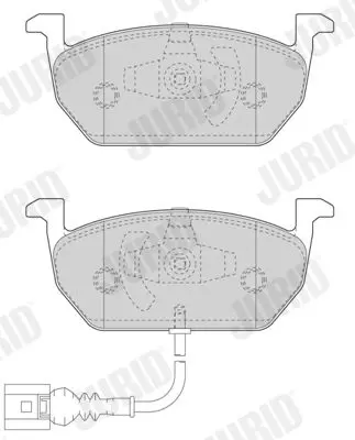 Handler.Part Brake pad set, disc brake JURID 573606J 2