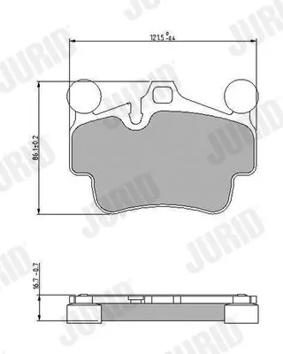 Handler.Part Brake pad set, disc brake JURID 573650J 1