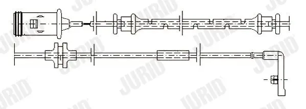 Handler.Part Warning contact, brake pad wear JURID 581375 2